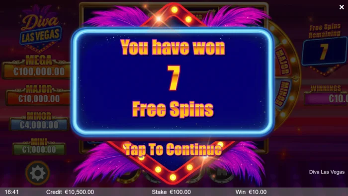Diva Las Vegas - nisja e Free Spins bonus