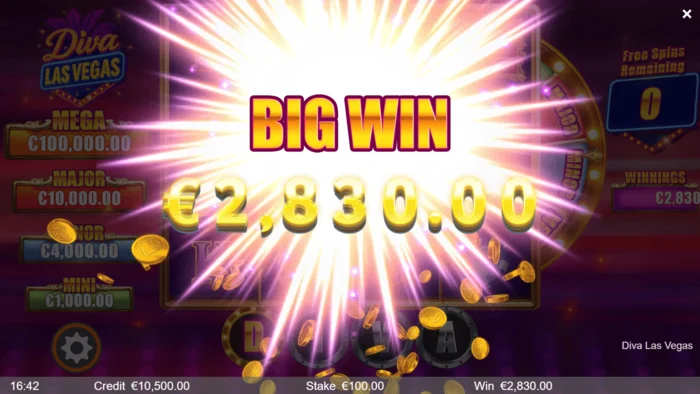 Diva Las Vegas - fitore e madhe gjatë Free Spins